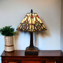 Load image into Gallery viewer, 9" x 14" x 15" Metal Candlestick Table Lamp With Beige Shade - Dark Brown