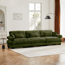 Load image into Gallery viewer, Modern Sofa With Bolstered Armrests And Pillows