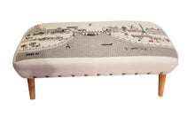 Load image into Gallery viewer, Wool Ottoman - Brown / Cream