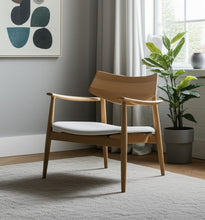 Load image into Gallery viewer, 27" Upholstery Solid Wood Arm Chair - Cream