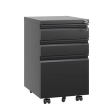 Load image into Gallery viewer, Metal Drawer Mobile File Cabinet With Lock For Home Office Organizer