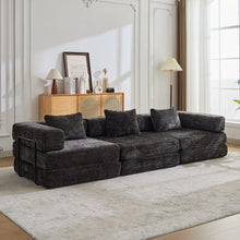 Load image into Gallery viewer, Convertible Floor Sofa Bed, Boneless Modular Sectional Sofa For Living Room