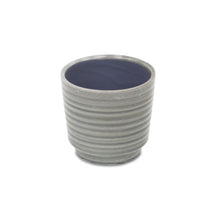 Load image into Gallery viewer, Striped Round Pot Planter (487405) - Gray