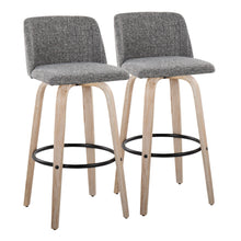 Load image into Gallery viewer, Toriano - Mid-Century Modern Fixed Height BarStool With Round Footrest (Set of 2)