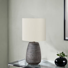 Load image into Gallery viewer, Lighting, Table Lamp, Ceramic, Contemporary - Gray / Cream