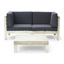 Load image into Gallery viewer, Brava - X Back 2 Seater Sectional Loveseat With Coffee Table