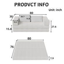 Load image into Gallery viewer, 3 Seat Folding Floor Couch & King Size Bed Mattress