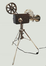 Load image into Gallery viewer, Buffed Aluminum Movie Projector - Black And Silver