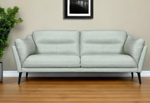 Load image into Gallery viewer, Leather Sofa With Black Legs - Mint Green
