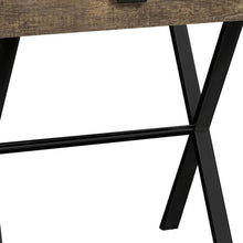 Load image into Gallery viewer, Wood And Metal End Table With Drawer - Black And Brown