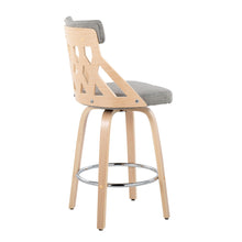 Load image into Gallery viewer, York - Mid-Century Modern Counter Stool - Natural / Light Gray