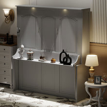 Load image into Gallery viewer, Murphy Bed With Desk, LED Lights & USB Charging Station
