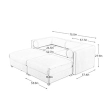 Load image into Gallery viewer, Contemporary Elegant Sofa With Storage And Ottoman