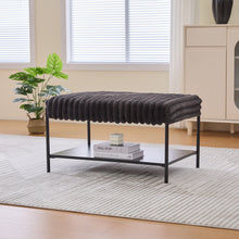 Load image into Gallery viewer, Upholstered Ottoman Coffee Table Foot Rest With Open Storage