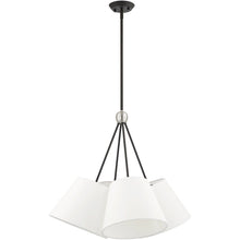 Load image into Gallery viewer, 26" Four Light Dimmable Chandelier With Shades - Black