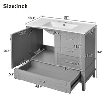 Load image into Gallery viewer, Traditional Bathroom Vanity Set With Soft Close Doors