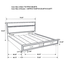Load image into Gallery viewer, California King Storage Platform Bed With 2 Drawer - White