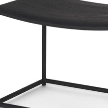 Load image into Gallery viewer, Solid Wood And Metal Footstool - Black