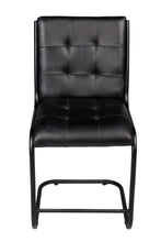 Load image into Gallery viewer, Tufted Upholstered Leather Dining Side Chair - Black
