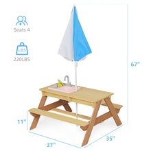 Load image into Gallery viewer, Kids Picnic Table With Sand And Water Table Conversion