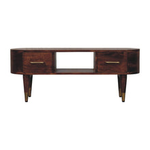 Load image into Gallery viewer, Solid Wood Enclosed Open Storage TV Stand (719192) - Brown