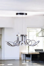 Load image into Gallery viewer, Metallic Six Light Metal LED Dimmable Ceiling Light - Silver