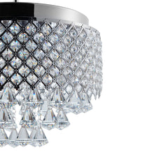 Load image into Gallery viewer, Nine Light Crystal Dimmable Chandelier With Shades - Silver / Clear