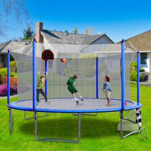 Load image into Gallery viewer, 16Ft Trampoline With Basketball Hoop Pump And Ladder (Inner Safety Enclosure) With Soccer Goal