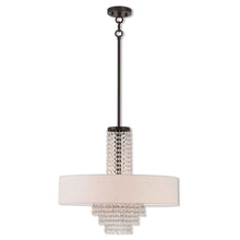 Load image into Gallery viewer, 24" Five Light Metal Dimmable Chandelier With Shades - Bronze