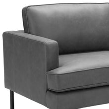Load image into Gallery viewer, Sofa Polyester With Black Legs - Gray