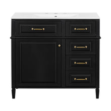 Load image into Gallery viewer, Modern Bathroom Vanity With Sink Top, Flip Drawer Design