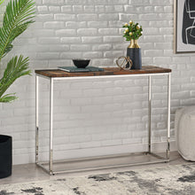 Load image into Gallery viewer, Console Table - Brown / Silver