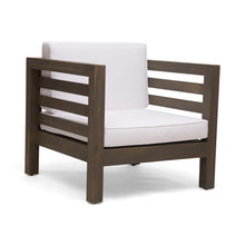 Load image into Gallery viewer, Outdoor Acacia Wood Patio Chair With Fabric Cushion