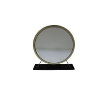 Load image into Gallery viewer, 19" Round Framed Freestanding Mirror - Brass