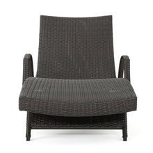 Load image into Gallery viewer, Salem - Contemporary Wicker Chaise Lounge With Arm, Weather Resistant