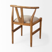 Load image into Gallery viewer, Upholstered Fabric Wishbone Back - Beige