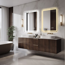 Load image into Gallery viewer, Square Lighted Frameless Bathroom Vanity Mirror - Silver