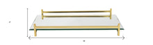 Load image into Gallery viewer, 16" Mirror And Rectangular Glass Vanity Tray - Gold