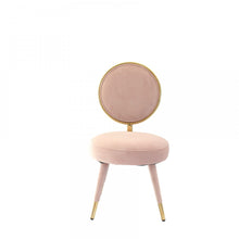 Load image into Gallery viewer, Velvet Solid Color Side Chair (Set of 2) - Pink / Gold