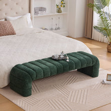 Load image into Gallery viewer, Modern Upholstered Armless Bed Bench With Channel Tufted Design