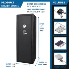 Load image into Gallery viewer, 9.33 Cubic Ft Tall Biometric Rifle Safe - Black