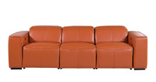Load image into Gallery viewer, Top Grain Leather Reclining Metal USB Sofa (720391) - Camel
