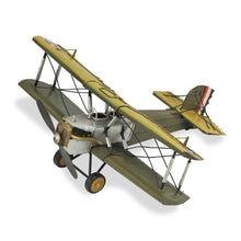 Load image into Gallery viewer, Hand Painted Model Airplane Tabletop Sculpture - Yellow / Green