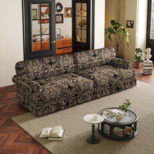 Load image into Gallery viewer, Luxuriously Comfortable Cloud Couch Sofa With Elegant Rolled Arms & Pleated Skirt Design
