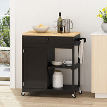 Load image into Gallery viewer, Lanier - Kitchen Cart With Wheels - Black