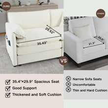 Load image into Gallery viewer, Modern Oversized Chenille Loveseat Sofa With Deep Seat And Diy Combination