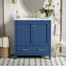 Load image into Gallery viewer, Bathroom Vanity With Single Sink, Combo Cabinet Undermount Sink, Bathroom Storage Cabinet With Two Doors And A Drawer, Soft Closing, Multifunctional Storage, Solid Wood Frame