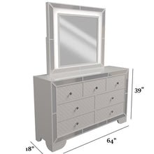 Load image into Gallery viewer, 1 Piece Dresser With Diamond-Shaped Knob Handles, Bedroom Furniture - Cream