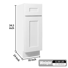 Load image into Gallery viewer, Shaker Base Cabinet & Soft-Close Door And Drawer