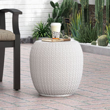 Load image into Gallery viewer, Outdoor Lightweight, Concrete Side Table - Antique White